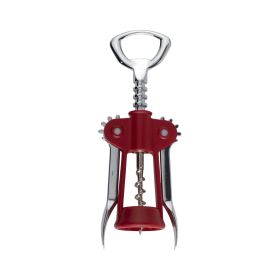 Wing Corkscrew with Built-In Bottle Opener – Red, Compact & Durable Design, Fits Various Bottles