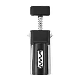 Winged Corkscrew with Chrome Plated Finish – Soft Grip, Black, Dishwasher Safe, Durable Cast Construction