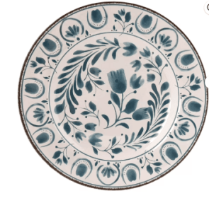 Better Homes & Gardens 11-inch Round Bamboo Melamine Dinner Plate, Blue