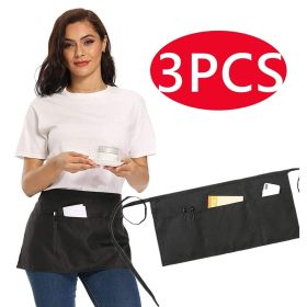 3-Pack Waist Aprons with 3 Pockets – Water-Resistant Half Aprons for Women, Adjustable Fit for Servers, Baking, and Kitchen Use