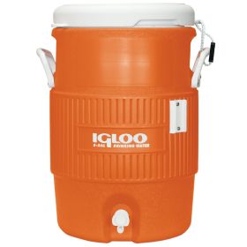 5 Gallon Heavy-Duty Polyethylene Beverage Cooler Jug, Orange