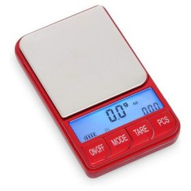 TRAP-220-RED DIGITAL POCKET SCALE, RED W/BOWL 220G X 0.01G