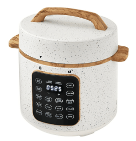 The Pioneer Woman Linen Speckle 6-Quart Pressure Cooker with Touch Control Display
