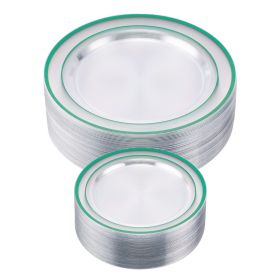 The plastic dinner plate set is suitable for a gathering of 50 people