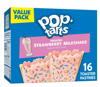 Pop-Tarts Frosted Strawberry Milkshake Toaster Pastries, Breakfast Foods, Shelf-Stable, 27 oz (16 Count)