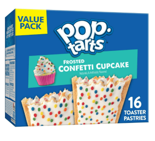 Pop-Tarts Frosted Confetti Cupcake Toaster Pastries, Breakfast Foods, Shelf-Stable, 27 oz (16 Count)