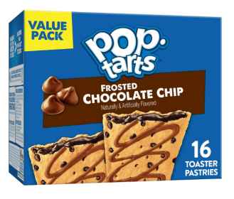 Pop-Tarts Chocolate Chip Drizzle Toaster Pastries, Breakfast Foods, Shelf-Stable, 27 oz (16 Count)