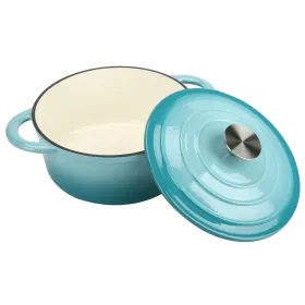 Dutch Oven,Dutch Oven Pot With Lid,4.5 QT Enamel Dutch Ovens With Dual Handles,Cast Iron Pot For Braiser,Cooking,Gifts For Family (Option: teal)