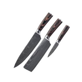 Chef Knives Kitchen Knives Cleaver Slicing Knives (Option: One Type 3PCS)