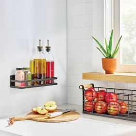 Magnetic Side Of Fridge Organizer And Storage (Option: Black)