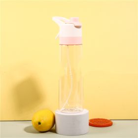 Spray Water Bottle For Girls Outdoor Sport Fitness Water Cup Large Capacity Spray Bottle Drinkware Travel Bottles Kitchen Gadgets (Color: TRITAN pink)